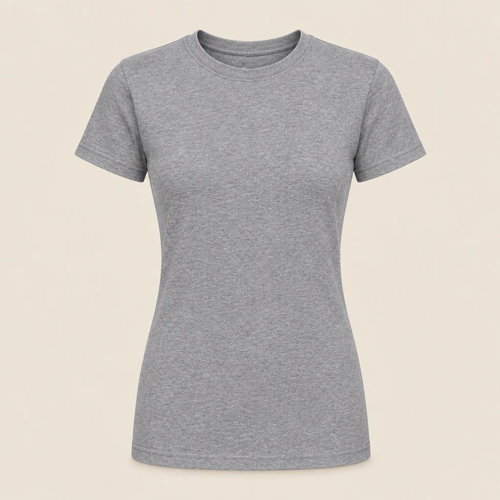 Voorbeeldafbeelding dames T-shirt grijs zonder model