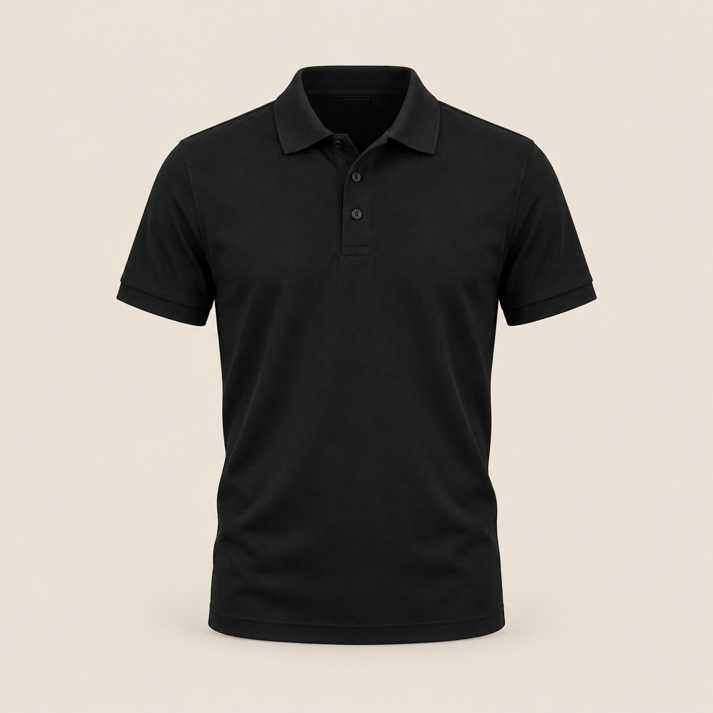 Zwarte polo zonder model