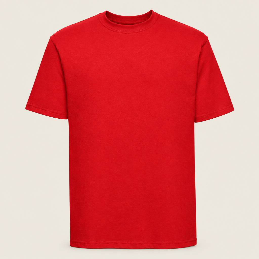 Rood T-shirt zonder model