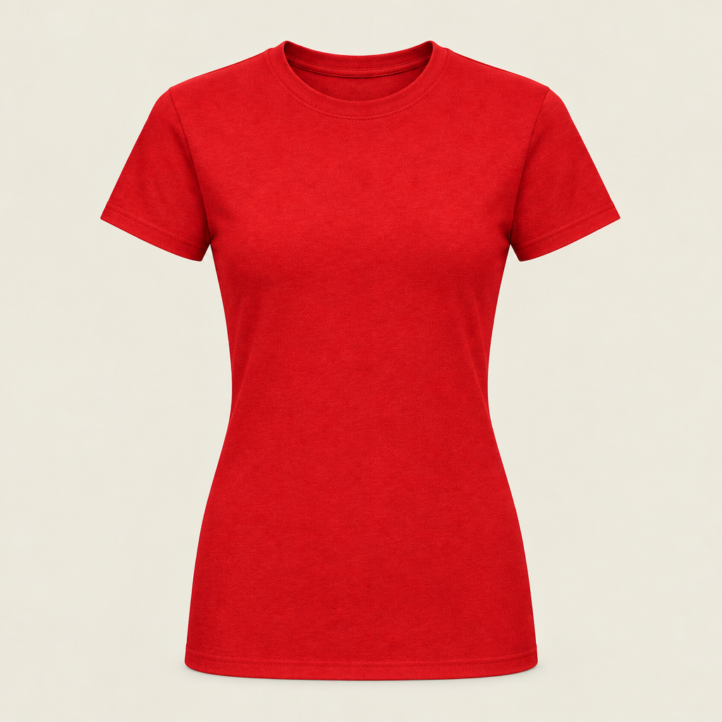 Voorbeeldafbeelding dames T-shirt rood zonder model