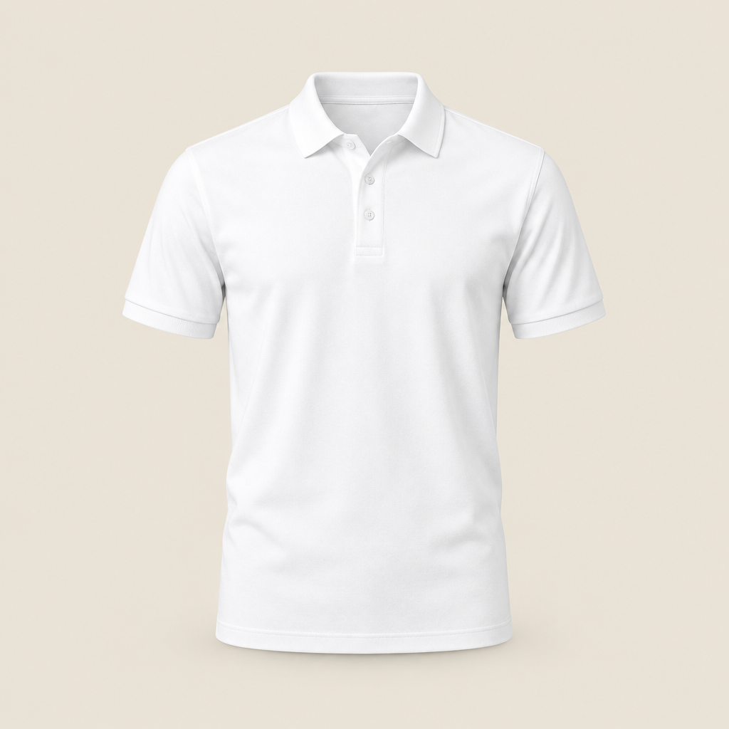 Witte polo zonder model