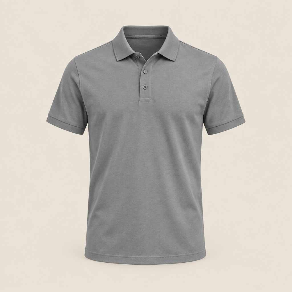 Grijze polo zonder model