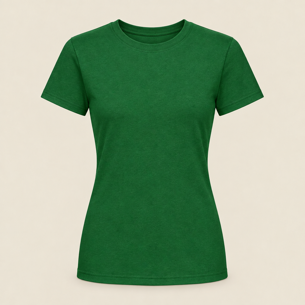 Voorbeeldafbeelding dames T-shirt groen zonder model